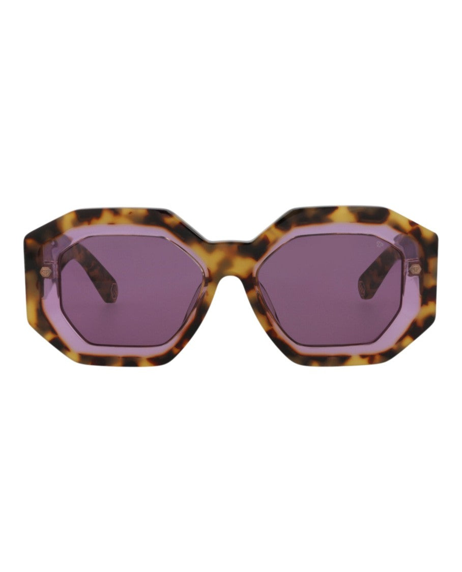 Tortoiseshell Square-Frame Acetate Sunglasses With Saddle Nose Bridge