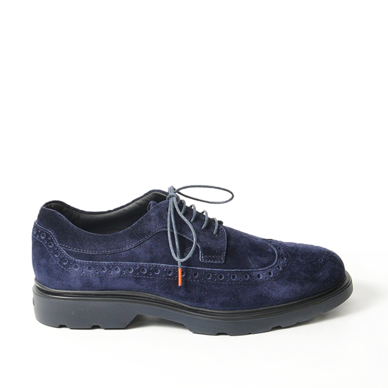 Blue Suede Derby Shoes