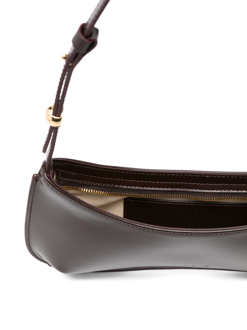 Dark Red Shoulder Bag With Adjustable Strap
