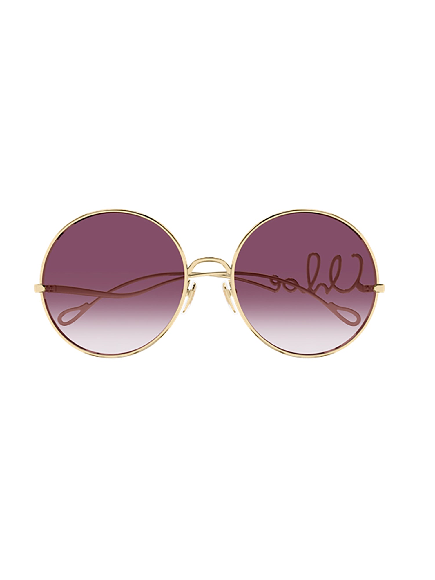 Gradient Purple Lens Oval Sunglasses