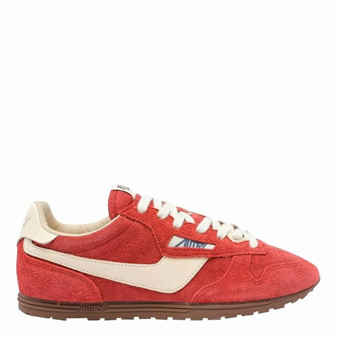 Retro-Inspired Suede Sneakers with Cream Accents