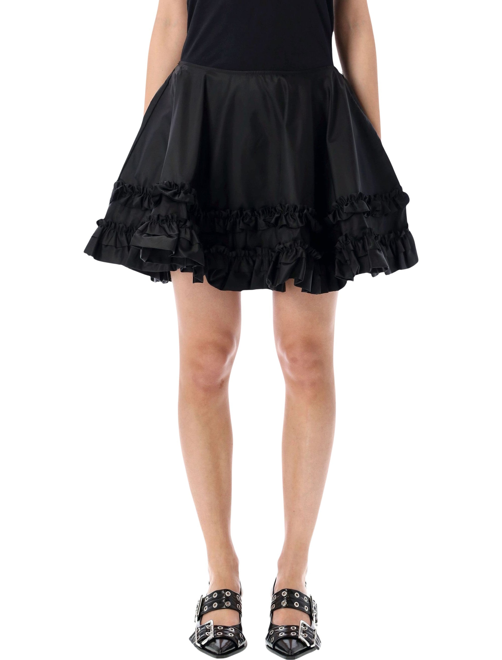 Duchesse Nylon Mini Skirt