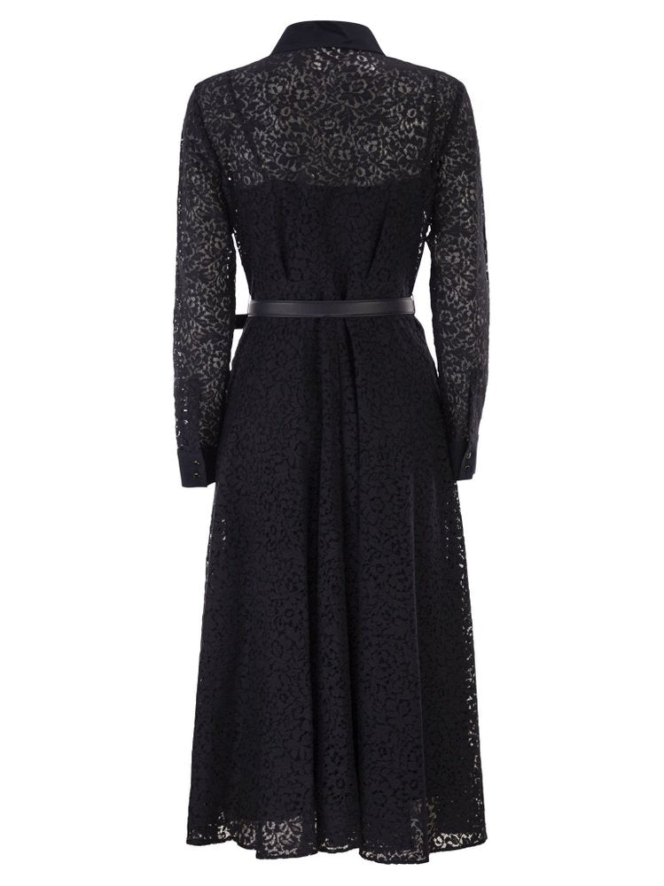 Mstricordo Lace Silk Shirt Dress