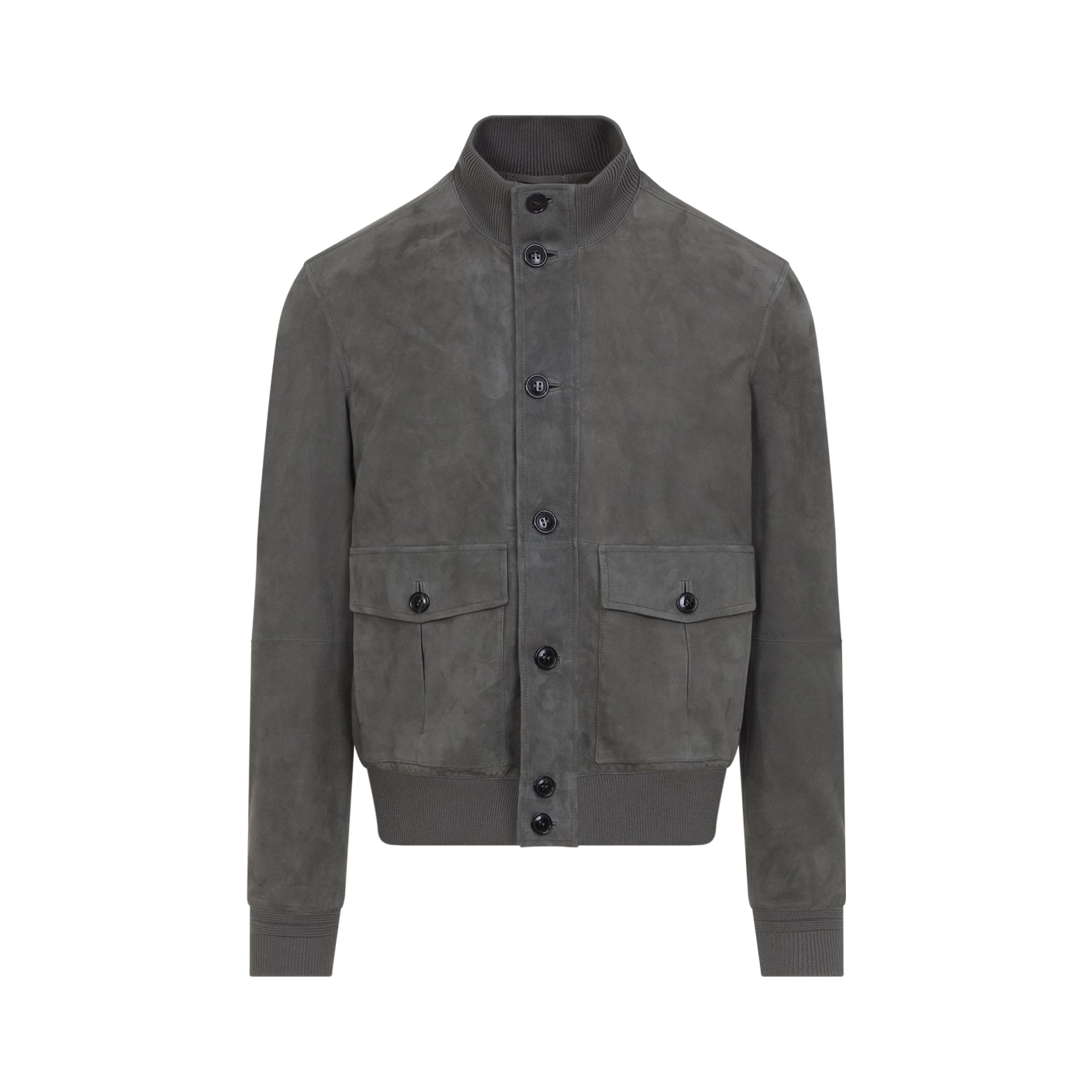 Tailored-Fit Grey Lamb Leather Jacket