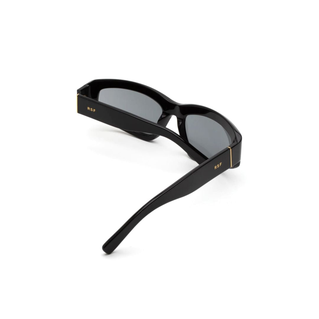 Motore Black Bold Rectangular Frame Sunglasses