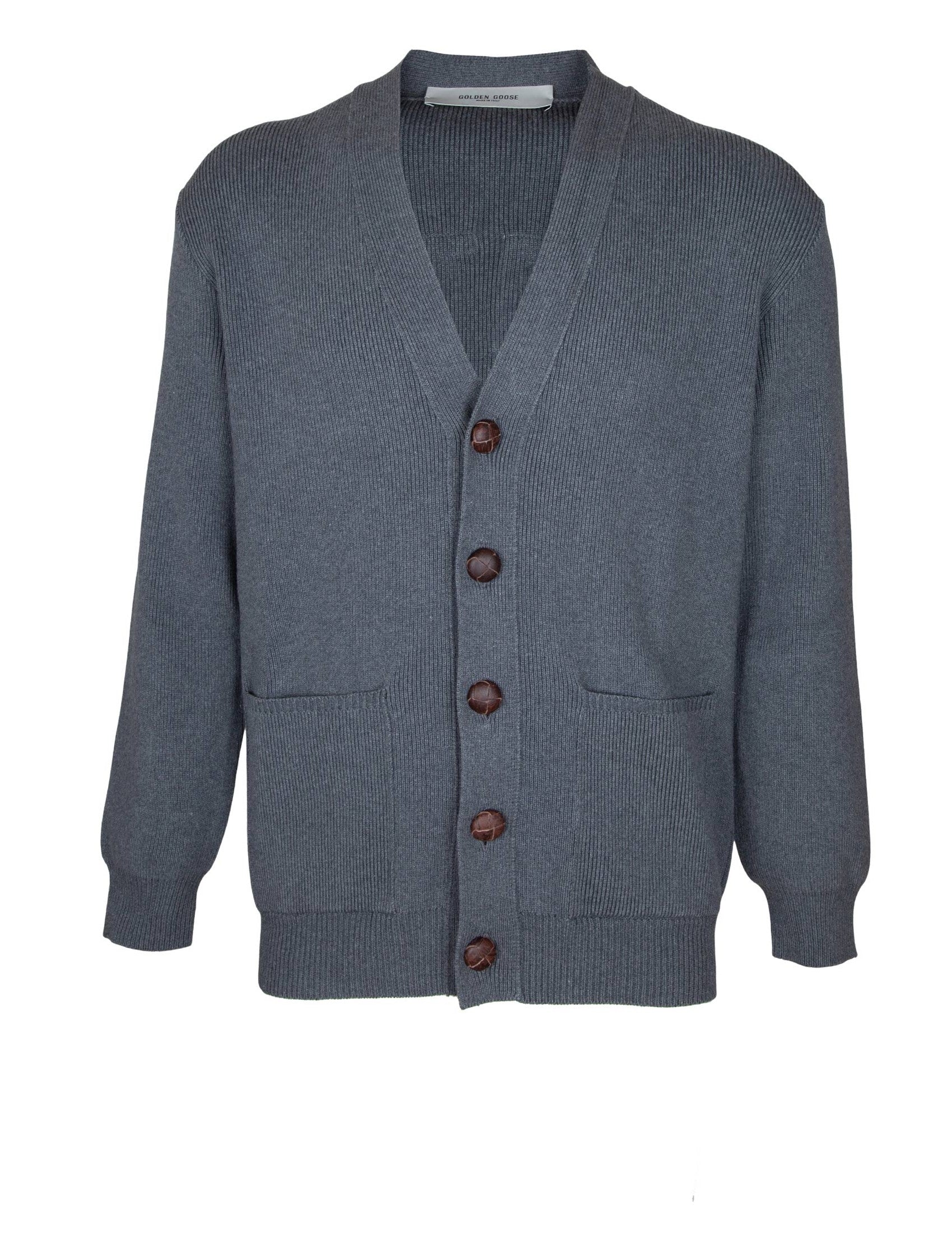 Heather Grey Cotton Cardigan