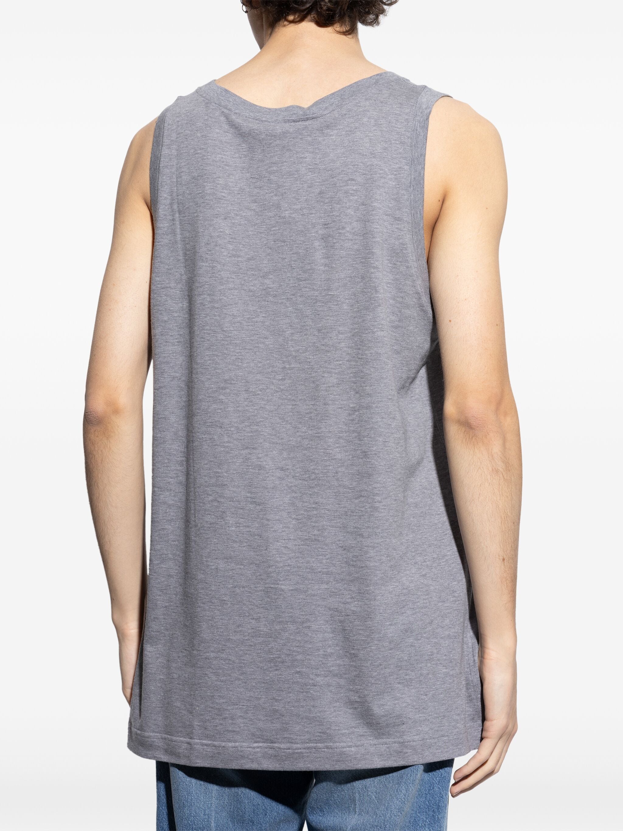 Relaxed Fit Cotton Jersey Logo Tank