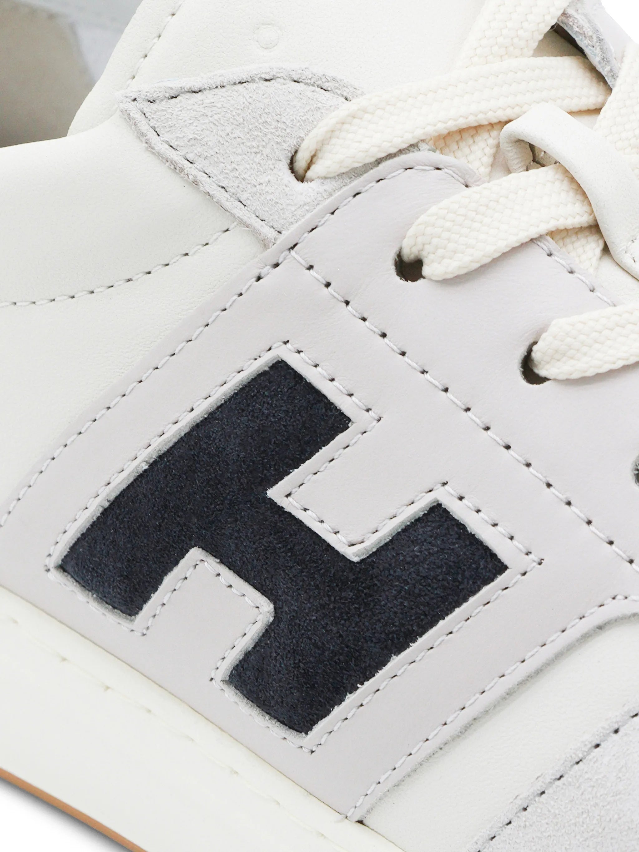 Off-White Low-Top Suede Accent Sneakers