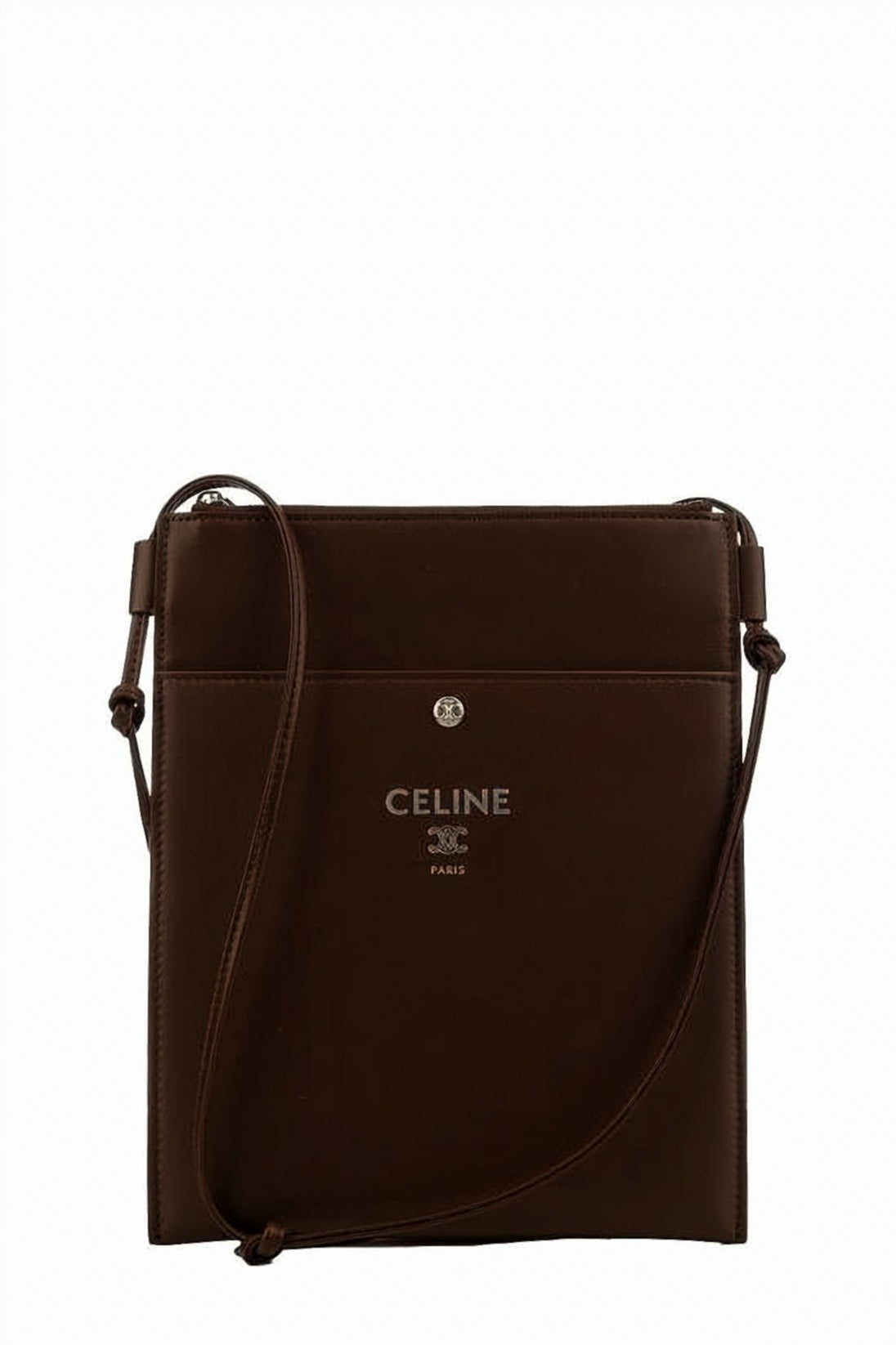 Rectangular Calf Leather Pouch with Adjustable Strap