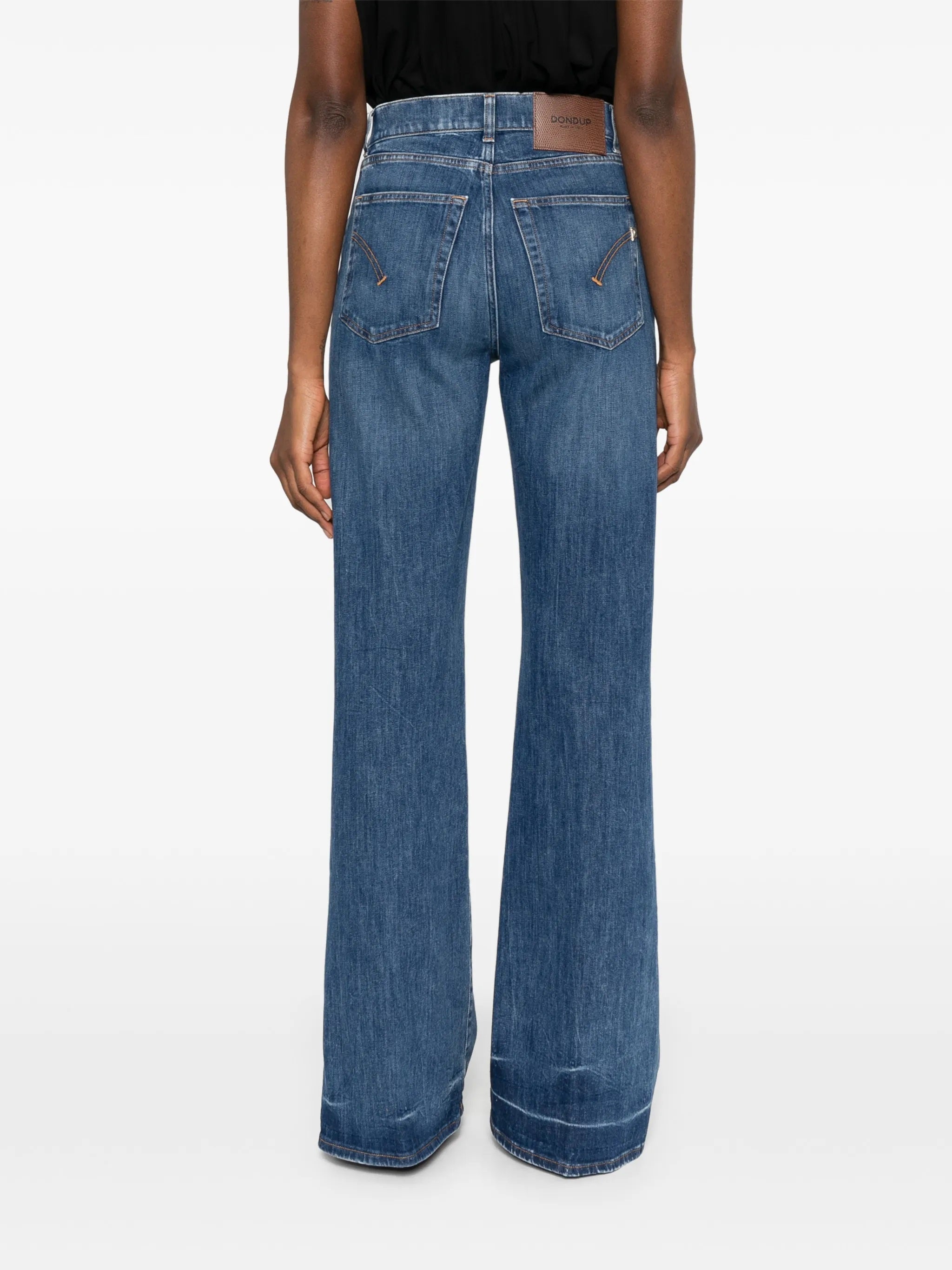 Blue Amber Cotton Casual Trousers