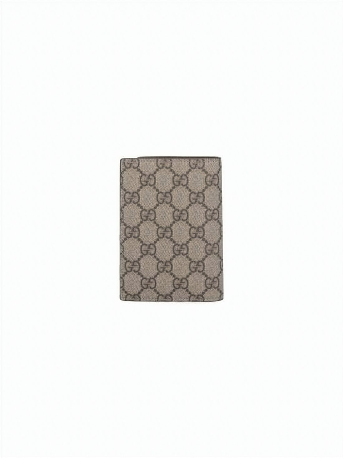 Canvas Wallet with Interlocking Pattern and Leather Interior