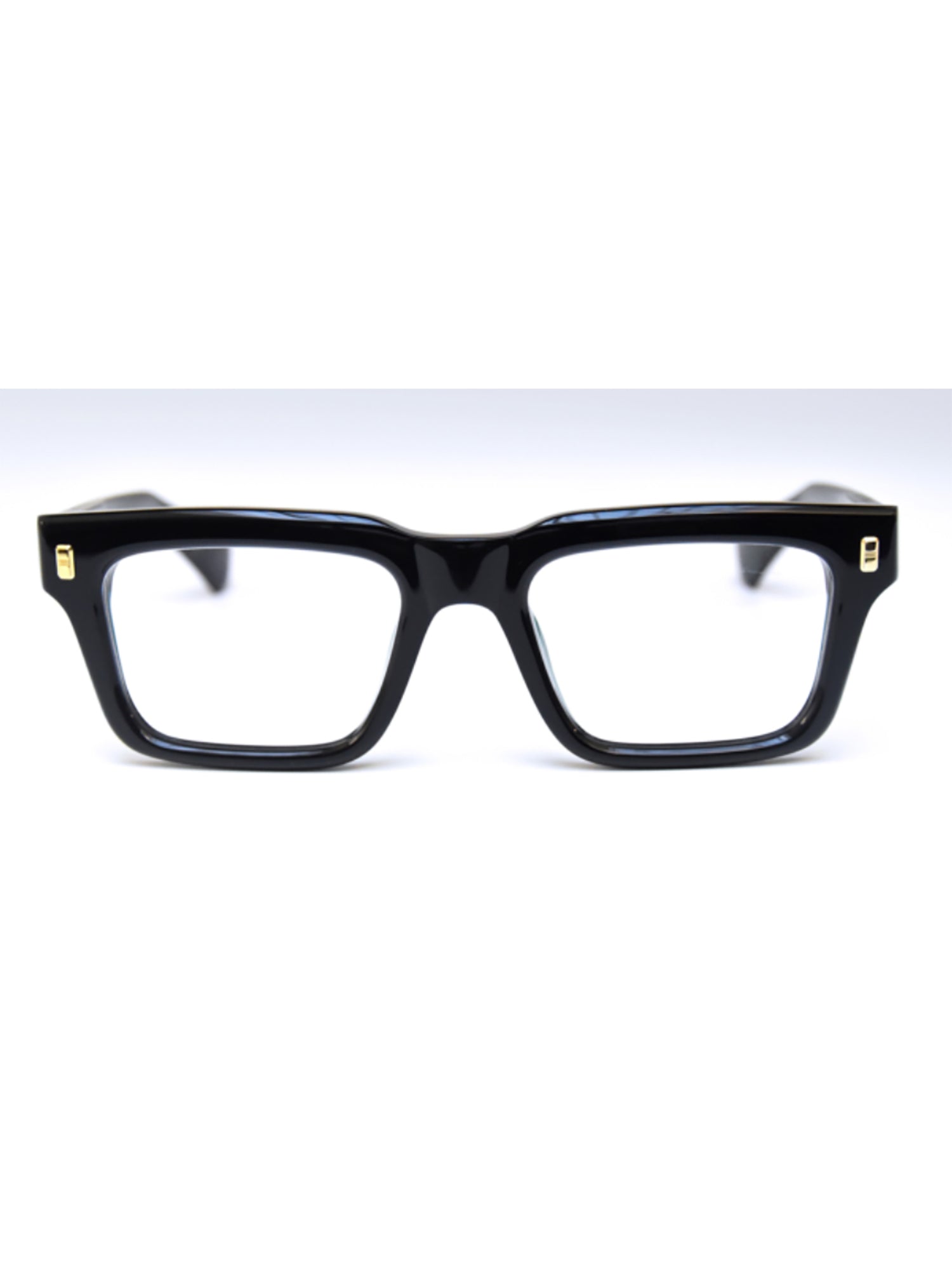Bold Rectangular Optical Frames with Gold Accents