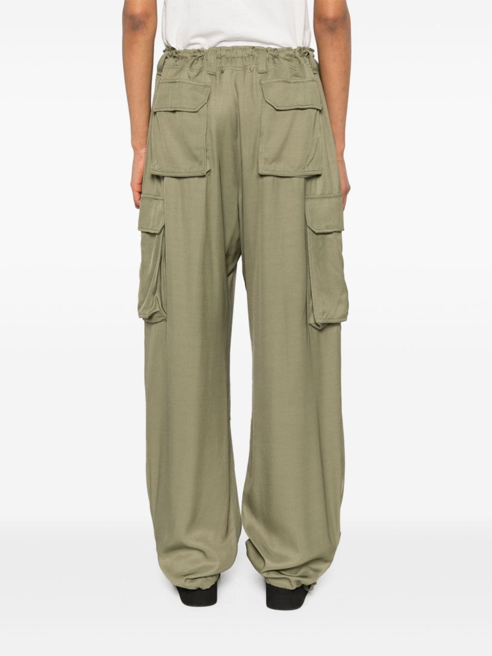Wide-Leg Trousers with Functional Cargo Pockets