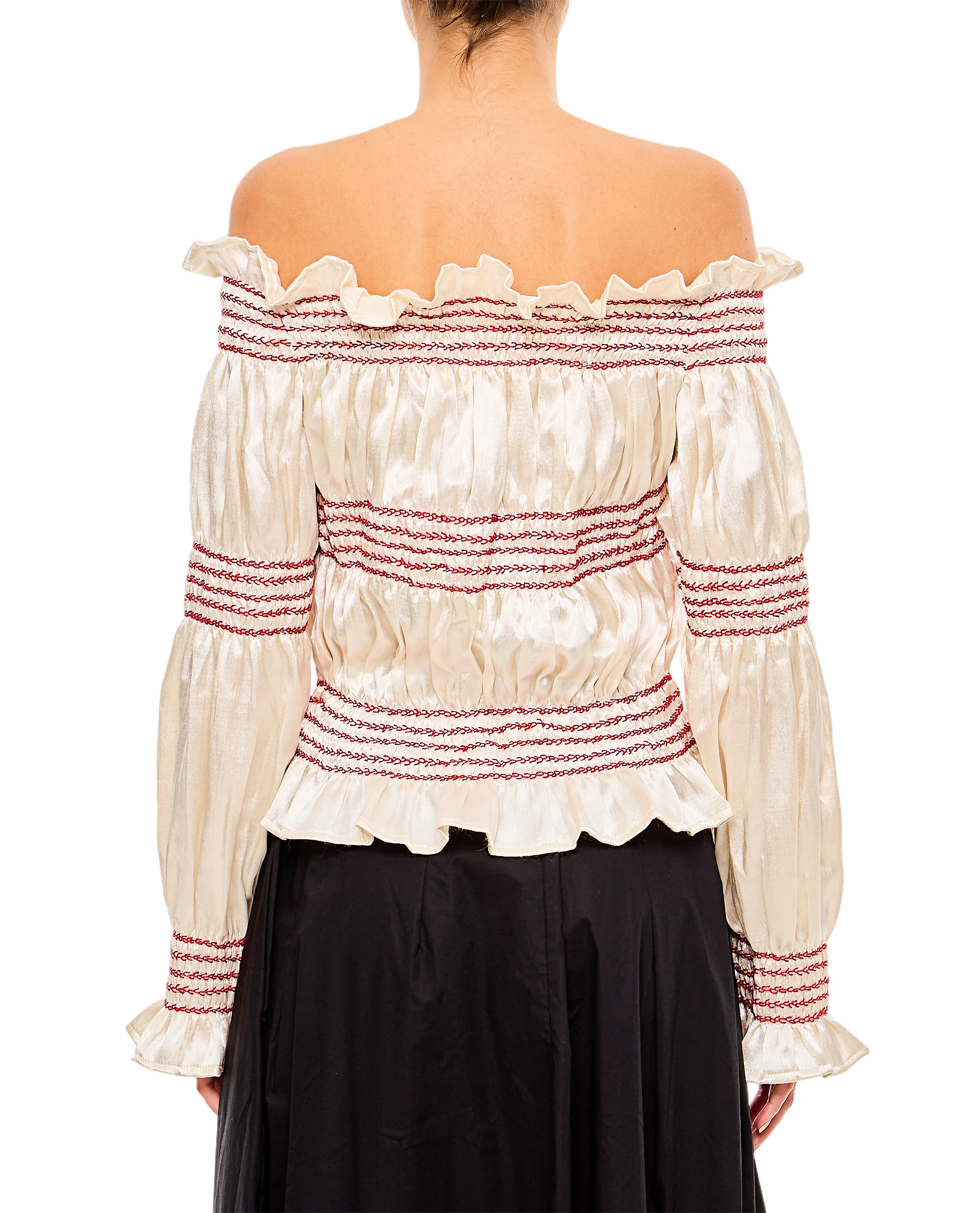 Bateau Neckline Cropped Top