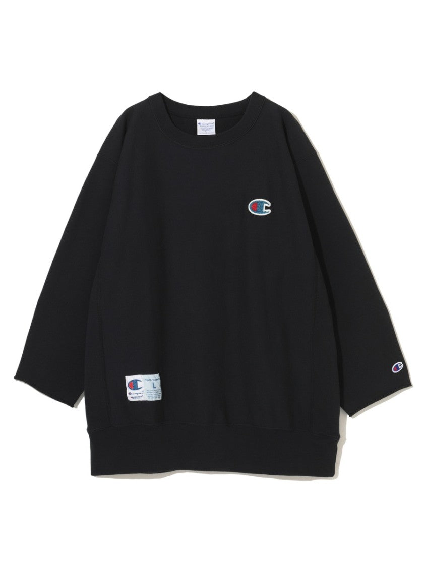 Oversized Black T-Shirt With Logo Patches