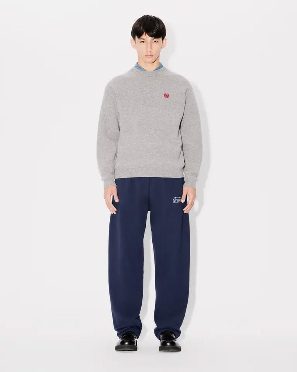 Relaxed Blue Straight Jog Pants