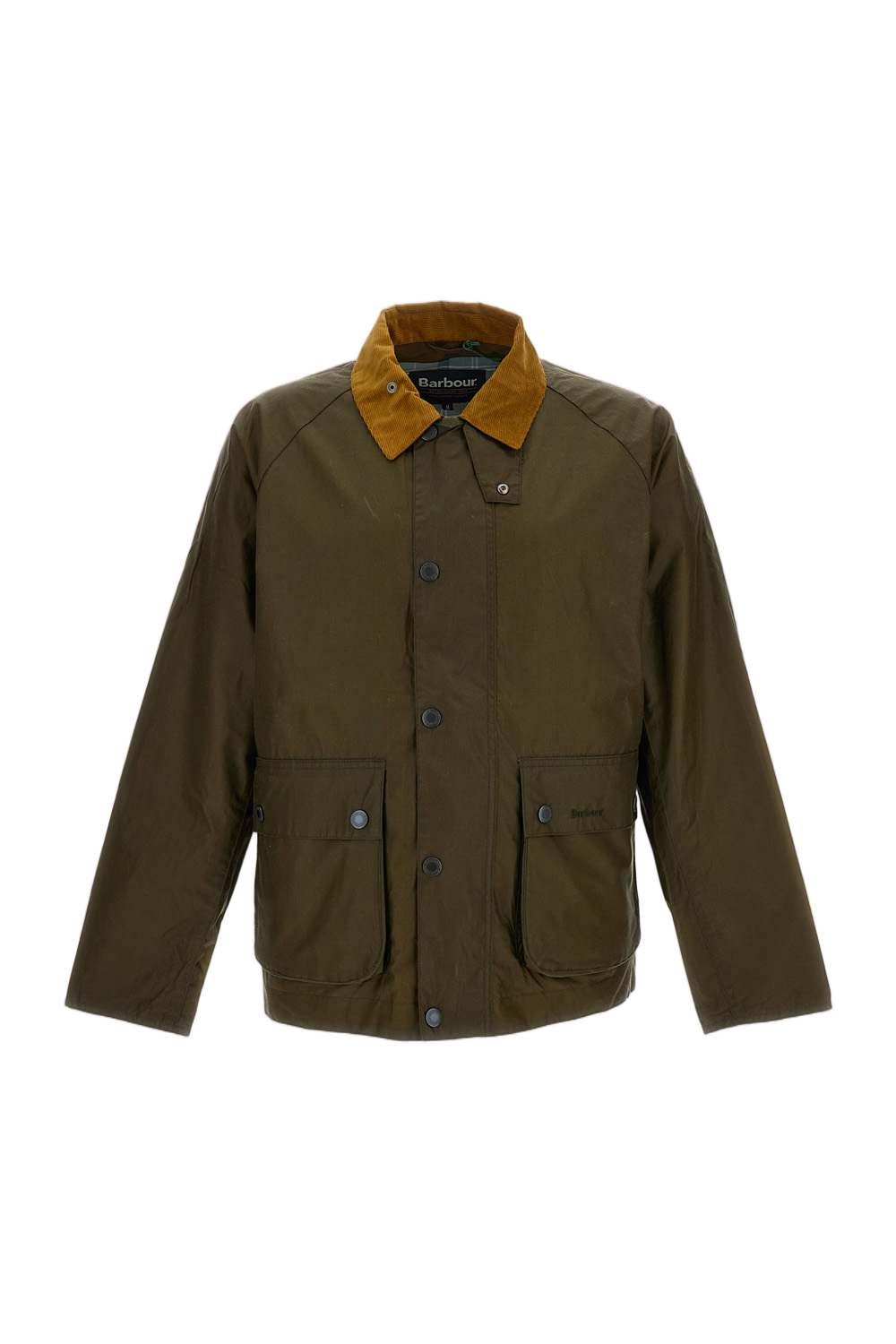 Waxed Cotton Bedale Jacket with Corduroy Collar