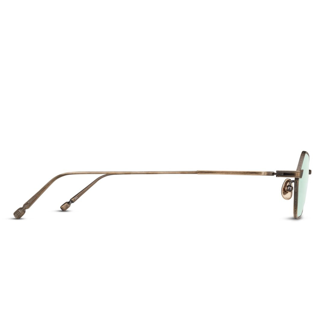 M3138.Sg Geometric Hexagonal Metal Eyeglasses with Vintage Finish