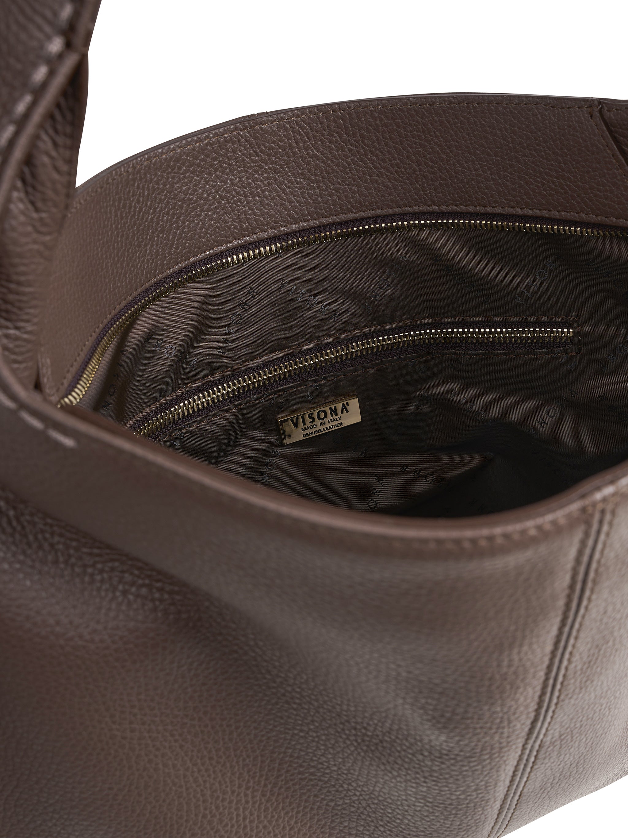 California Medium Pebbled Leather Shoulder Bag