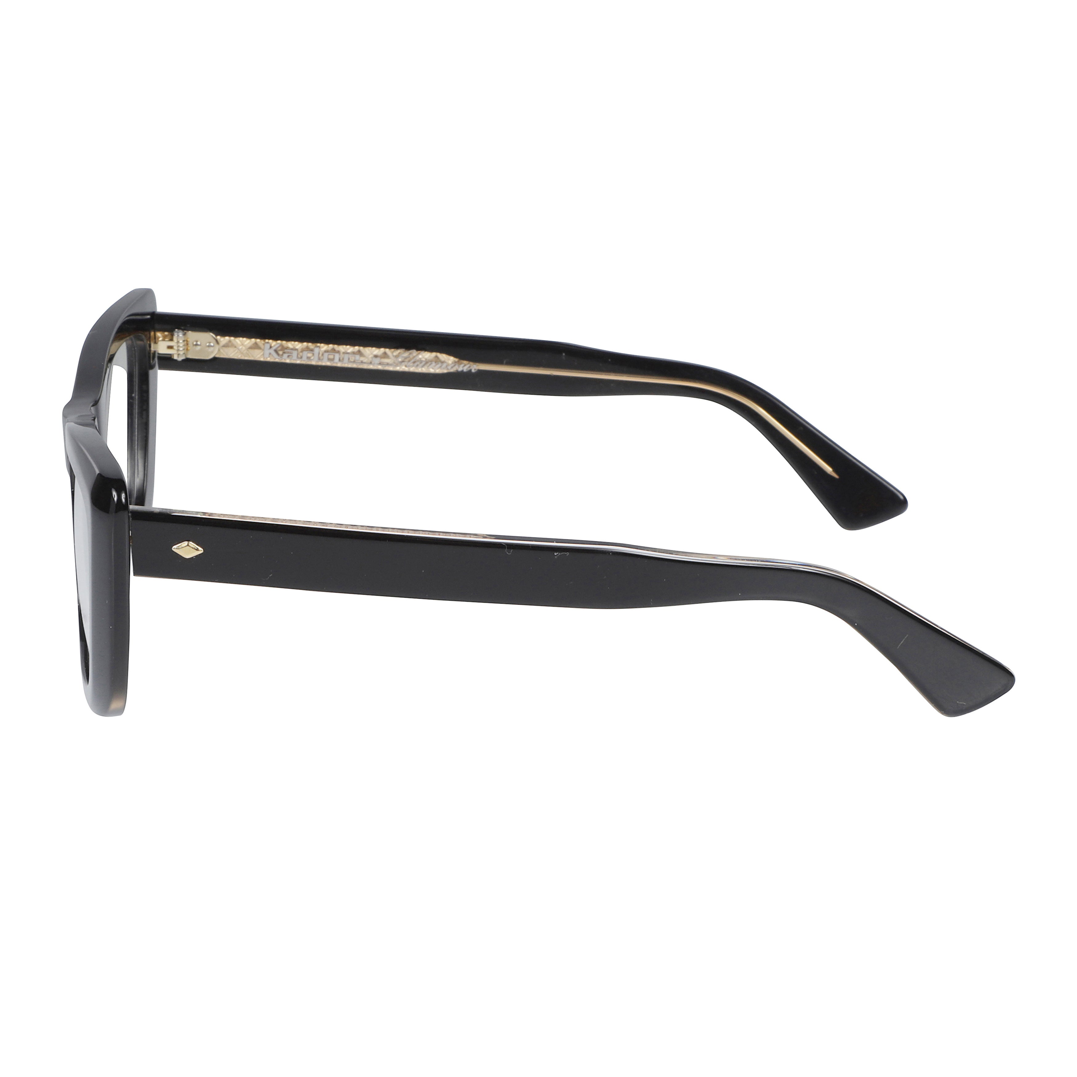 Lolita/K-V Oversized Square Frame Eyeglasses with Glossy Black Finish