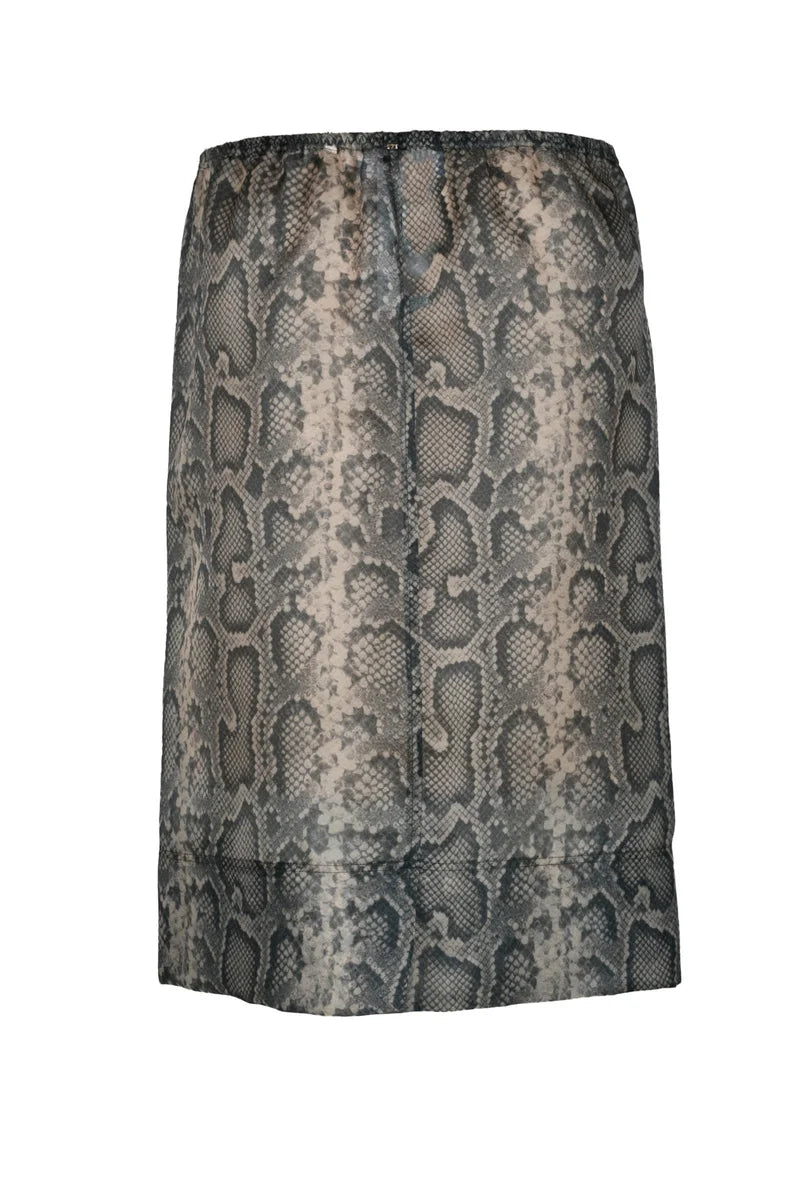 Organza Midi Skirt - Beige/Black