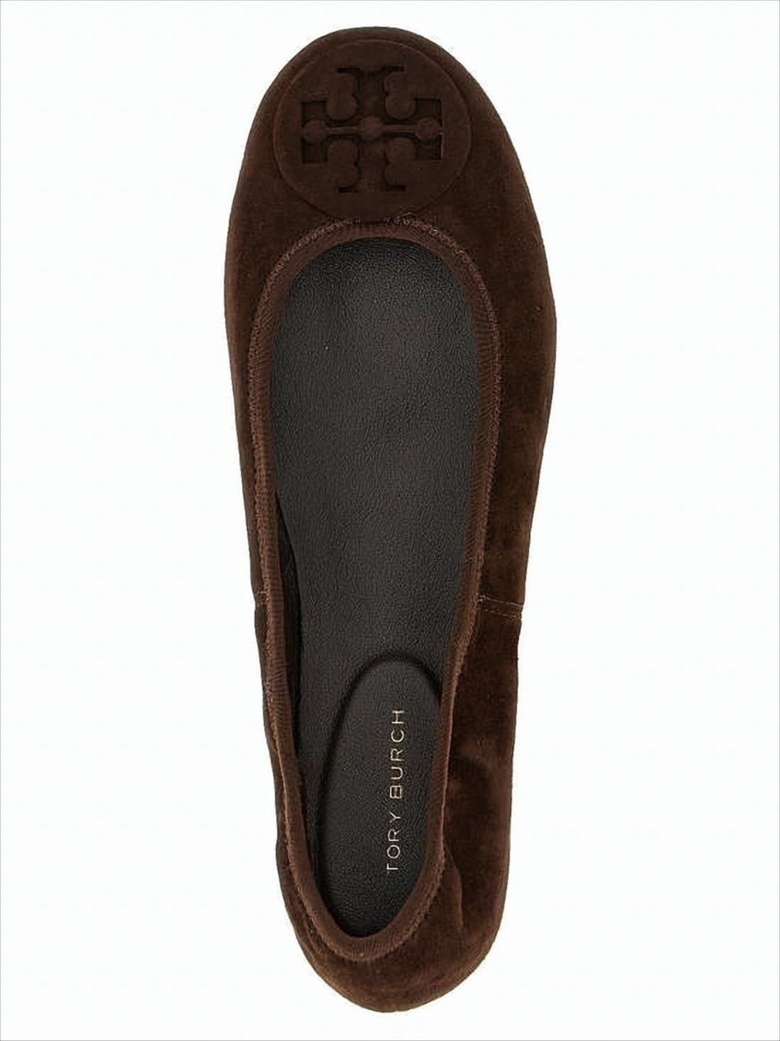 Suede Flat Shoes with Rounded Toe