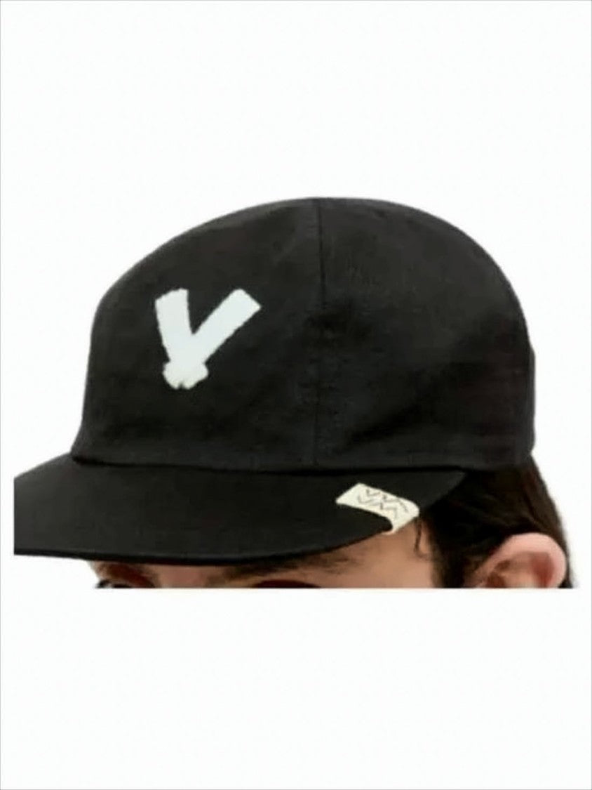 Structured Black Cap with Distinctive Emblem