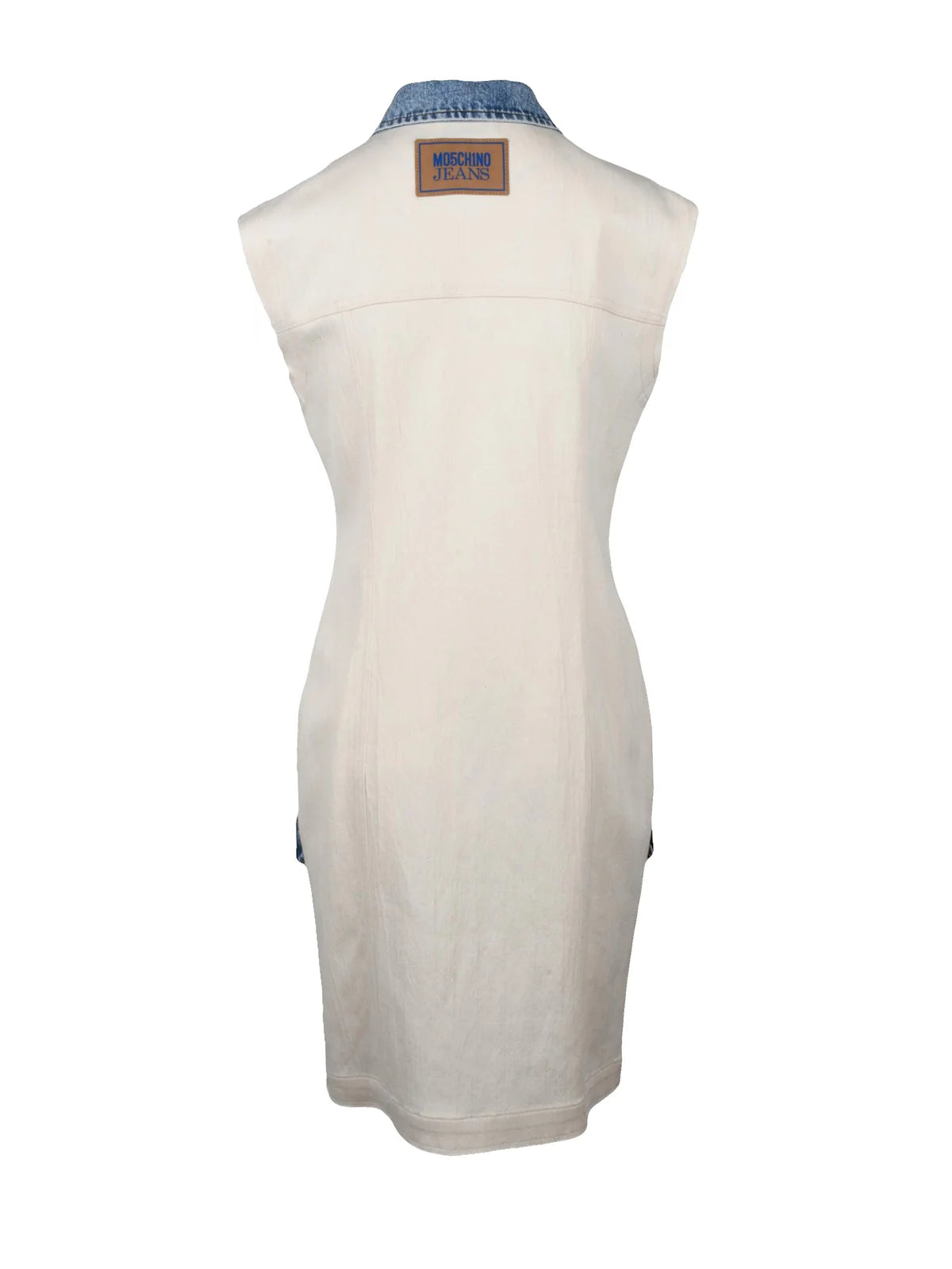 Jeans Stretch Shirt Dress - Beige