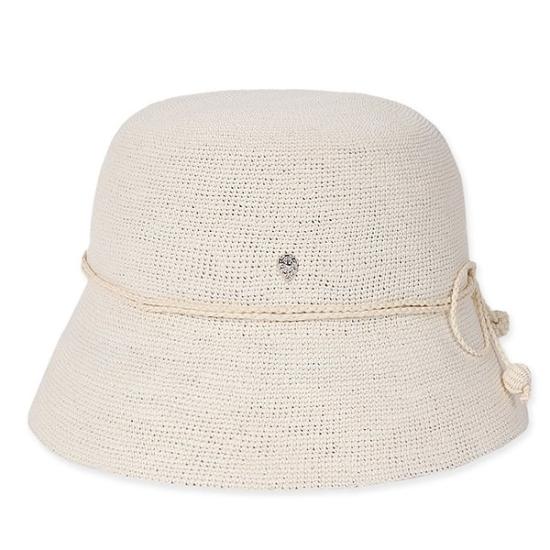 Woven Bucket Hat with Braided Band Detail