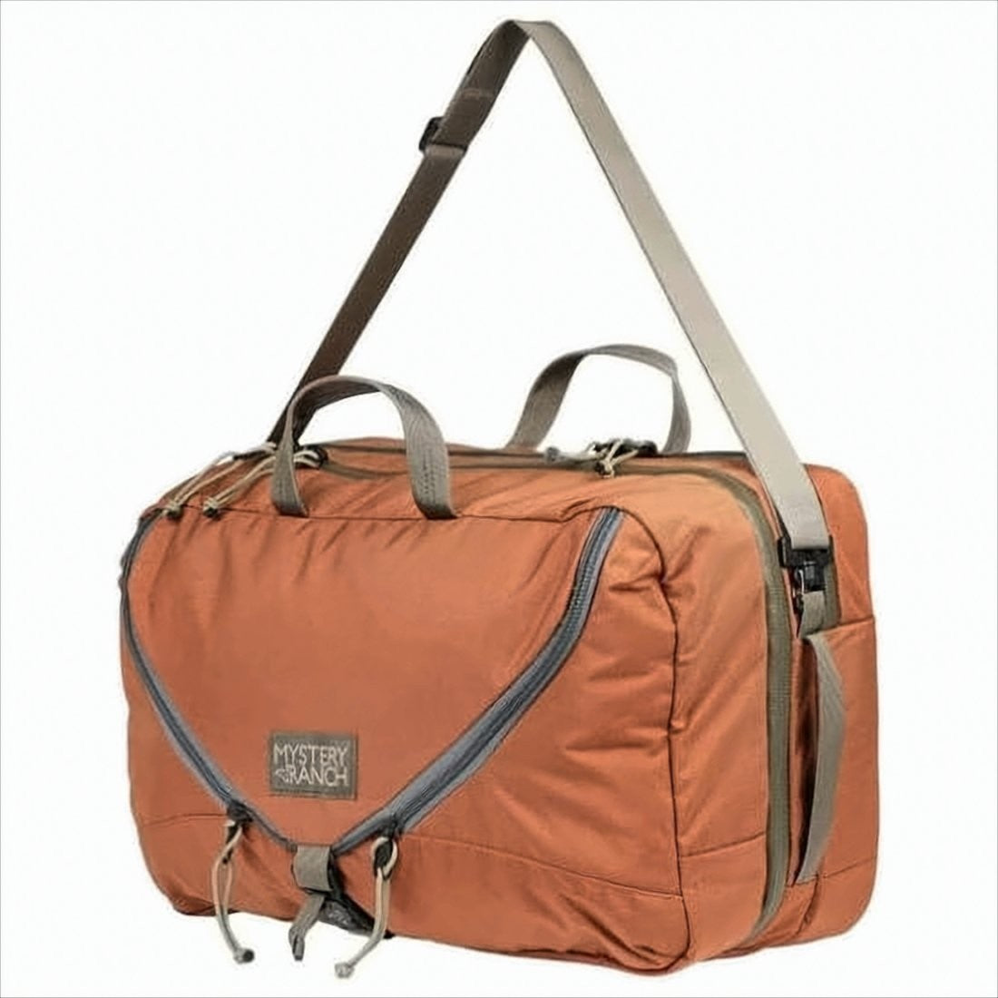 Functional Orange Nylon Belt Bag with Buckle Closure