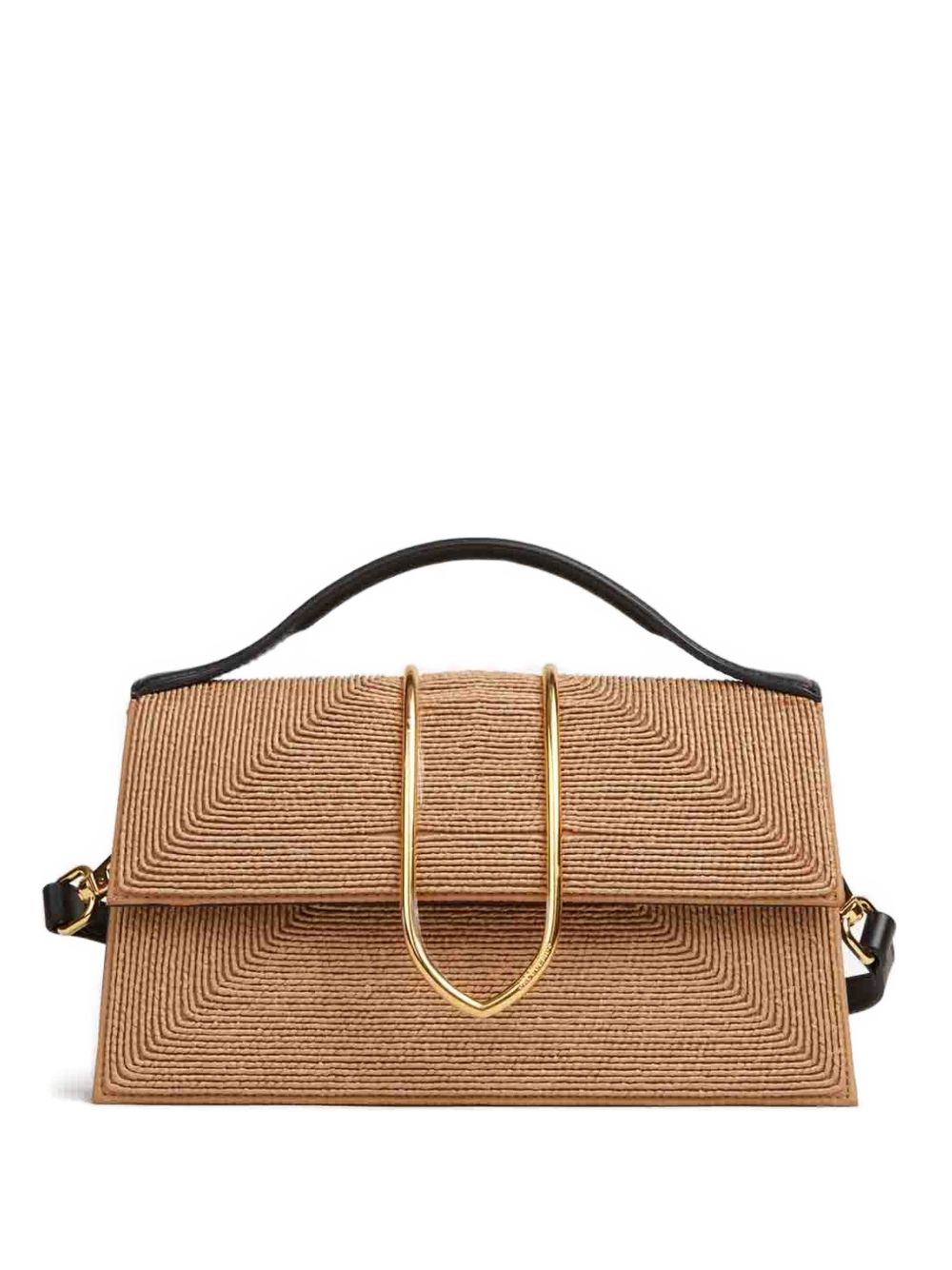 Beige Top Handle Shoulder Strap Bag