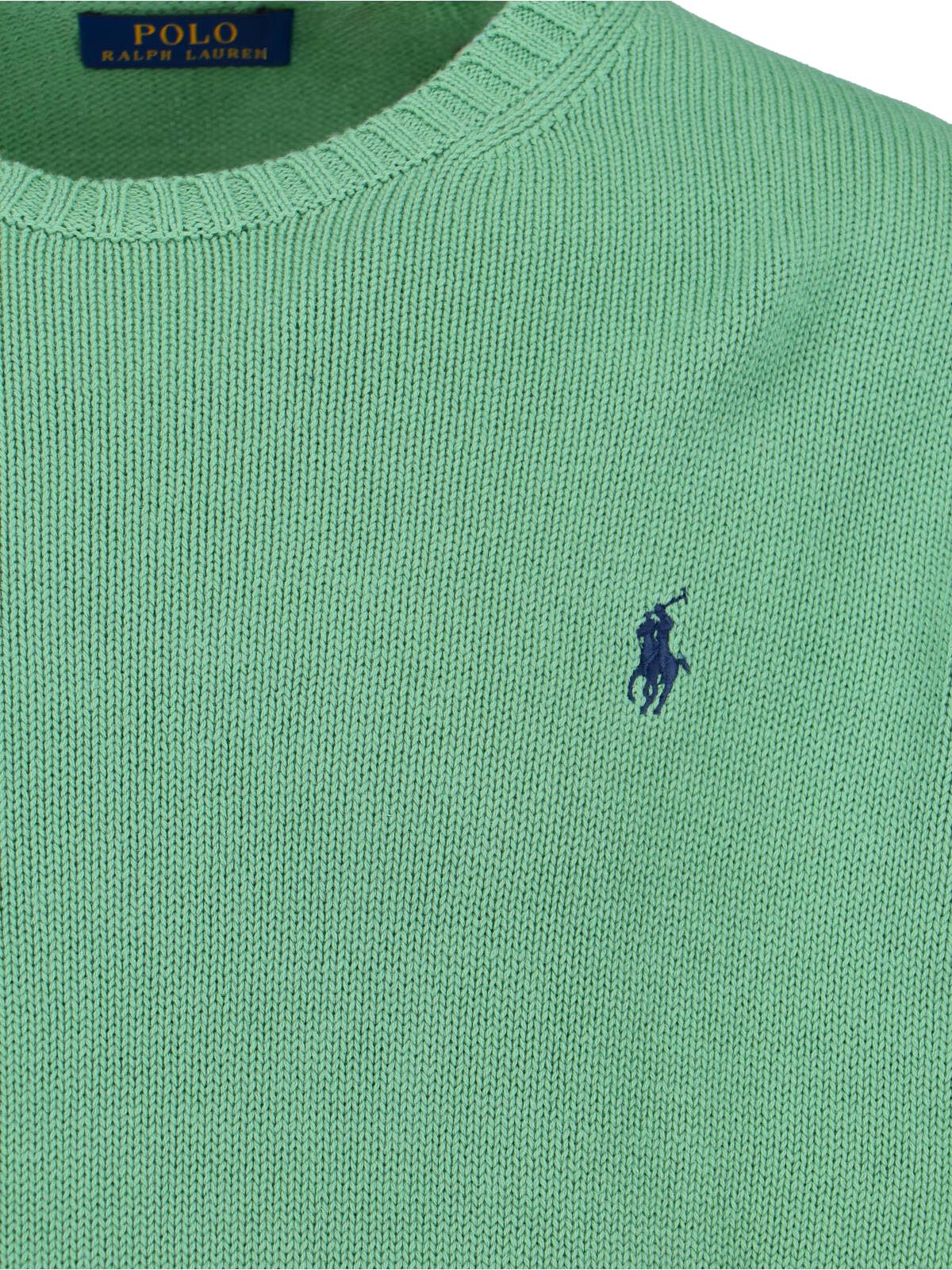 Classic Knit Sweater With Ribbed Cuffs And Hem
