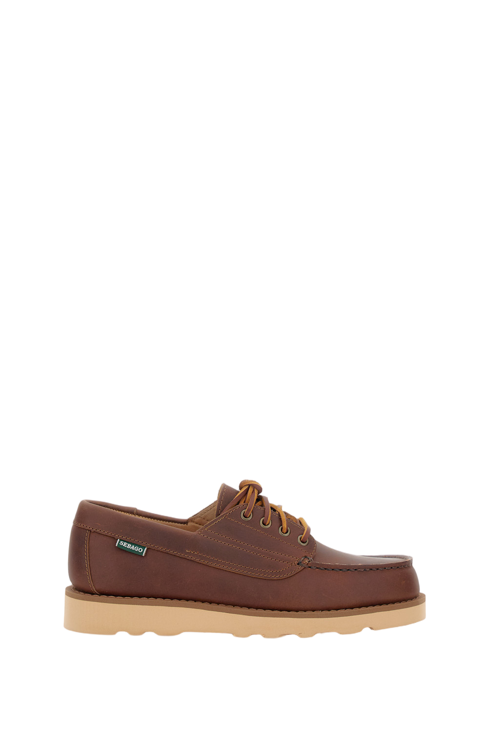 Brown Calfskin Suede Loafers With Moccasin Stitching