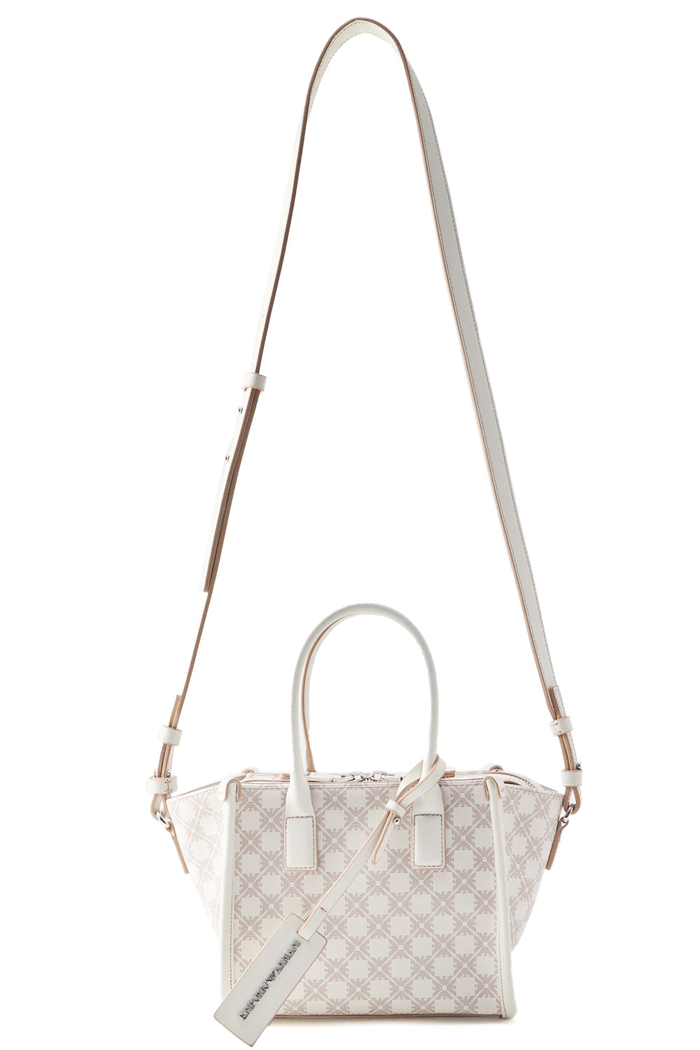 Black Beige Pattern Double Handle Bag