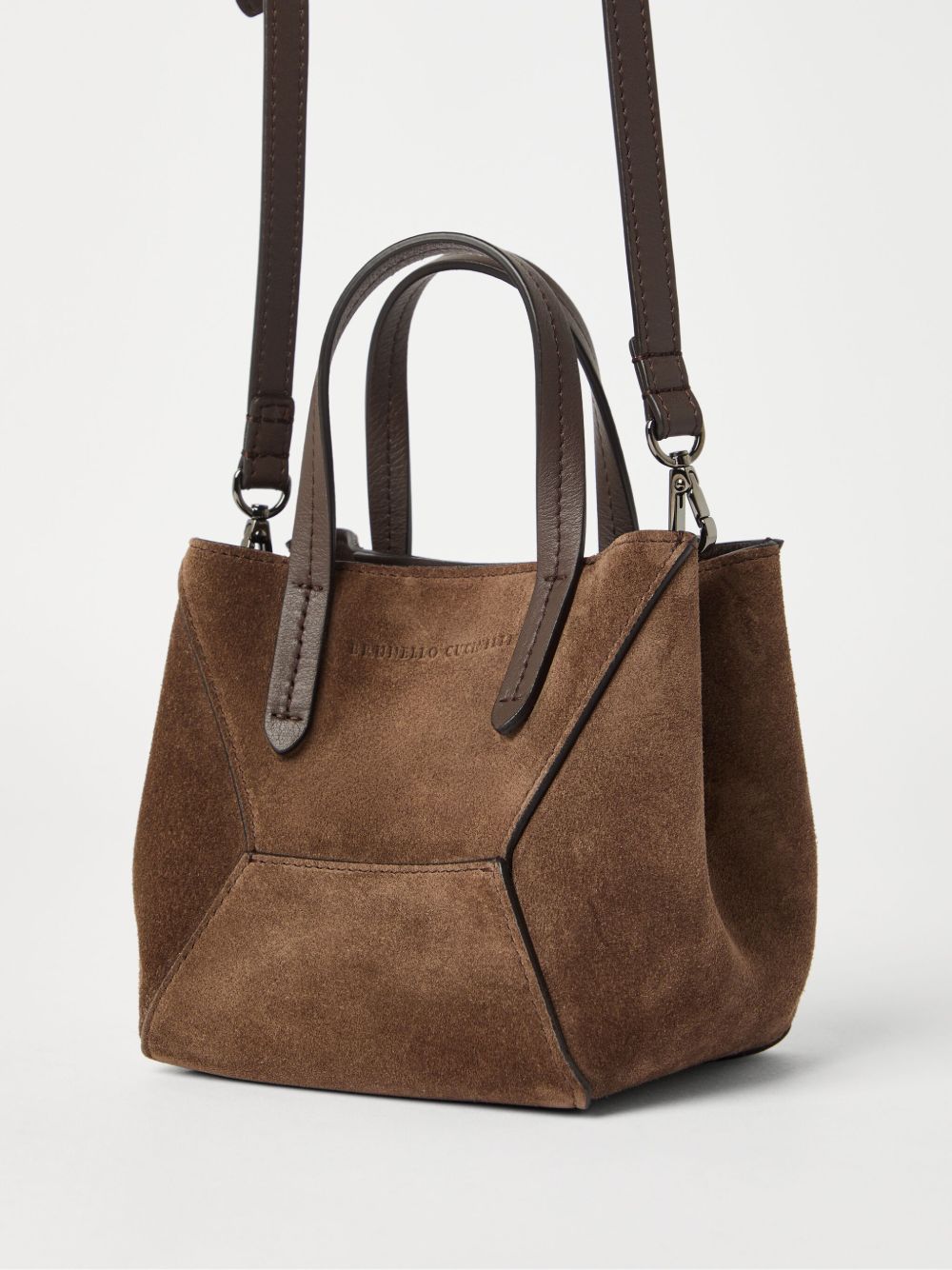Structured Suede Leather Bag