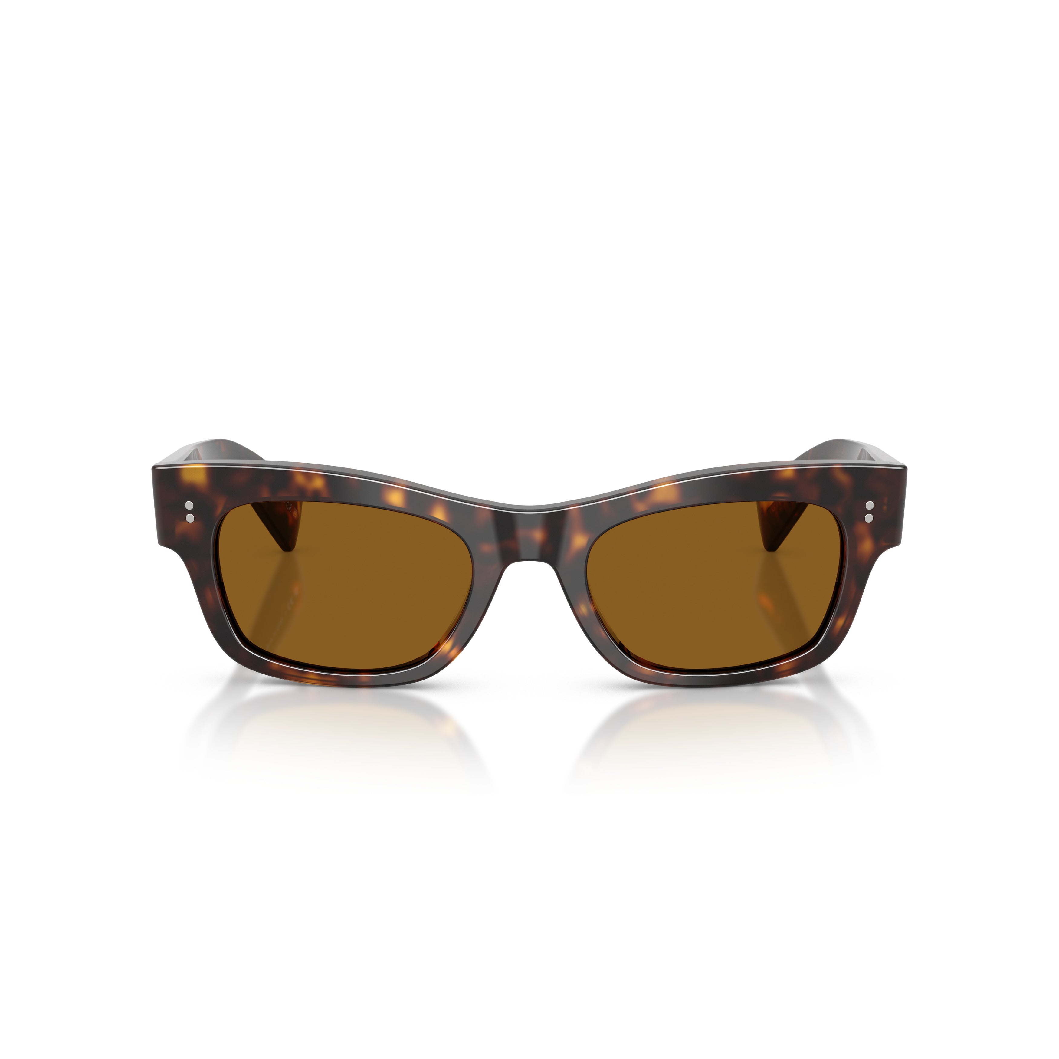0ov5609su Rectangular Tortoiseshell Sunglasses with Glossy Finish