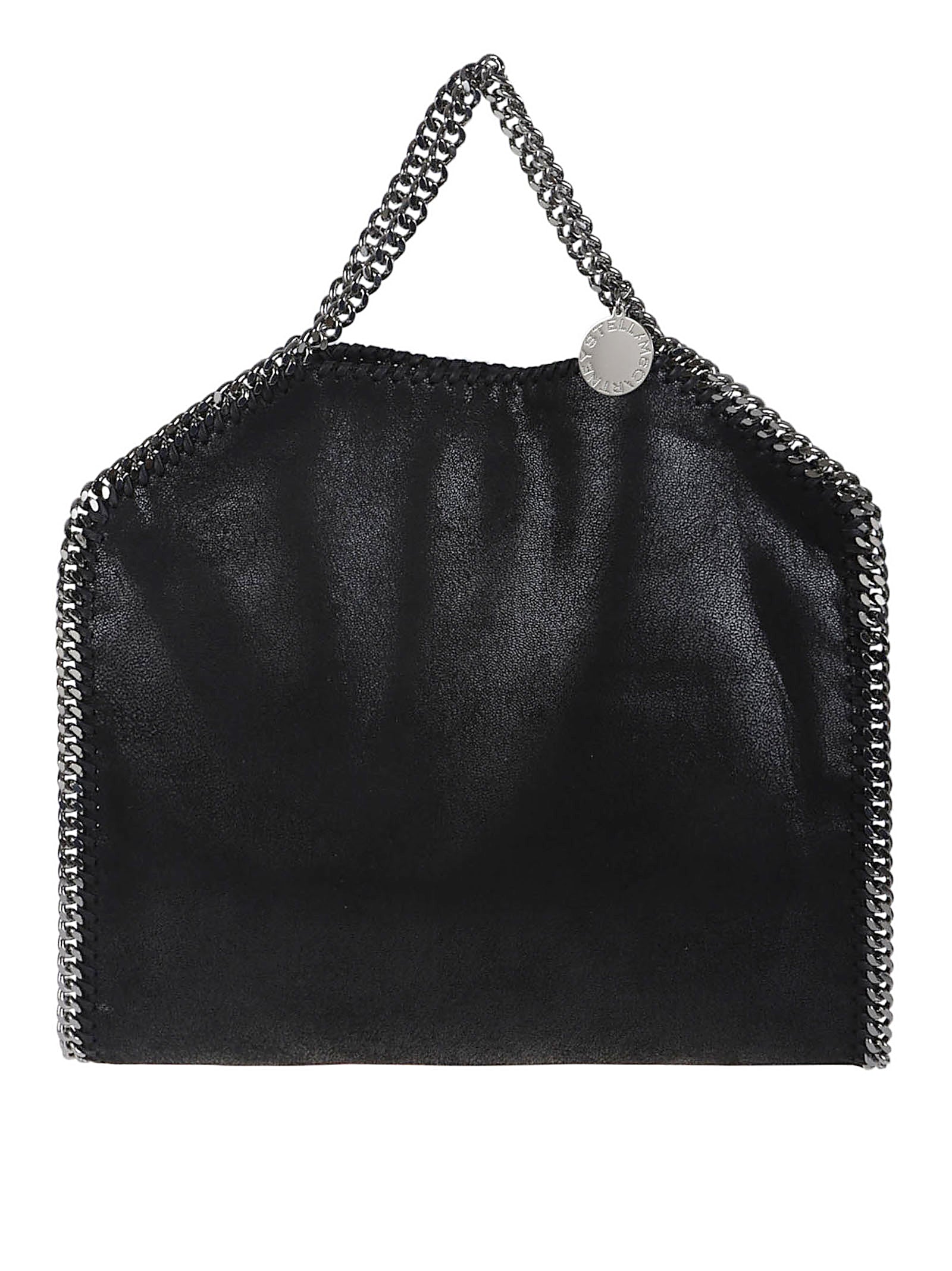 Foldable Black Tote with Iconic Chain Detail