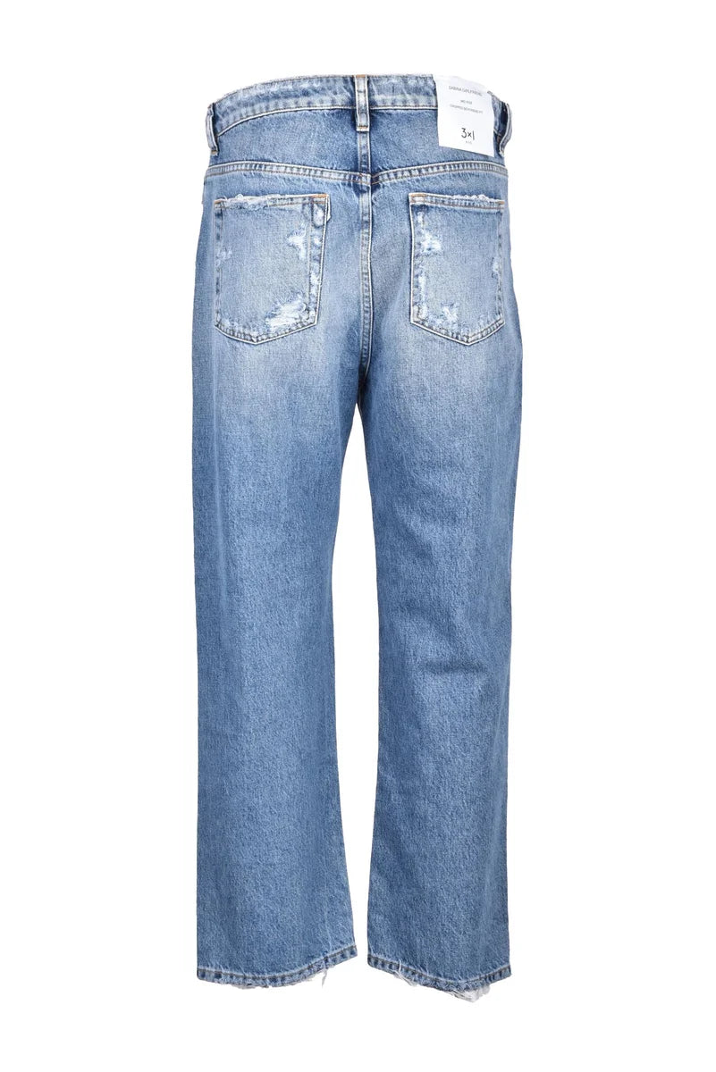 Sabina Girlfriend Jeans - Light Blue