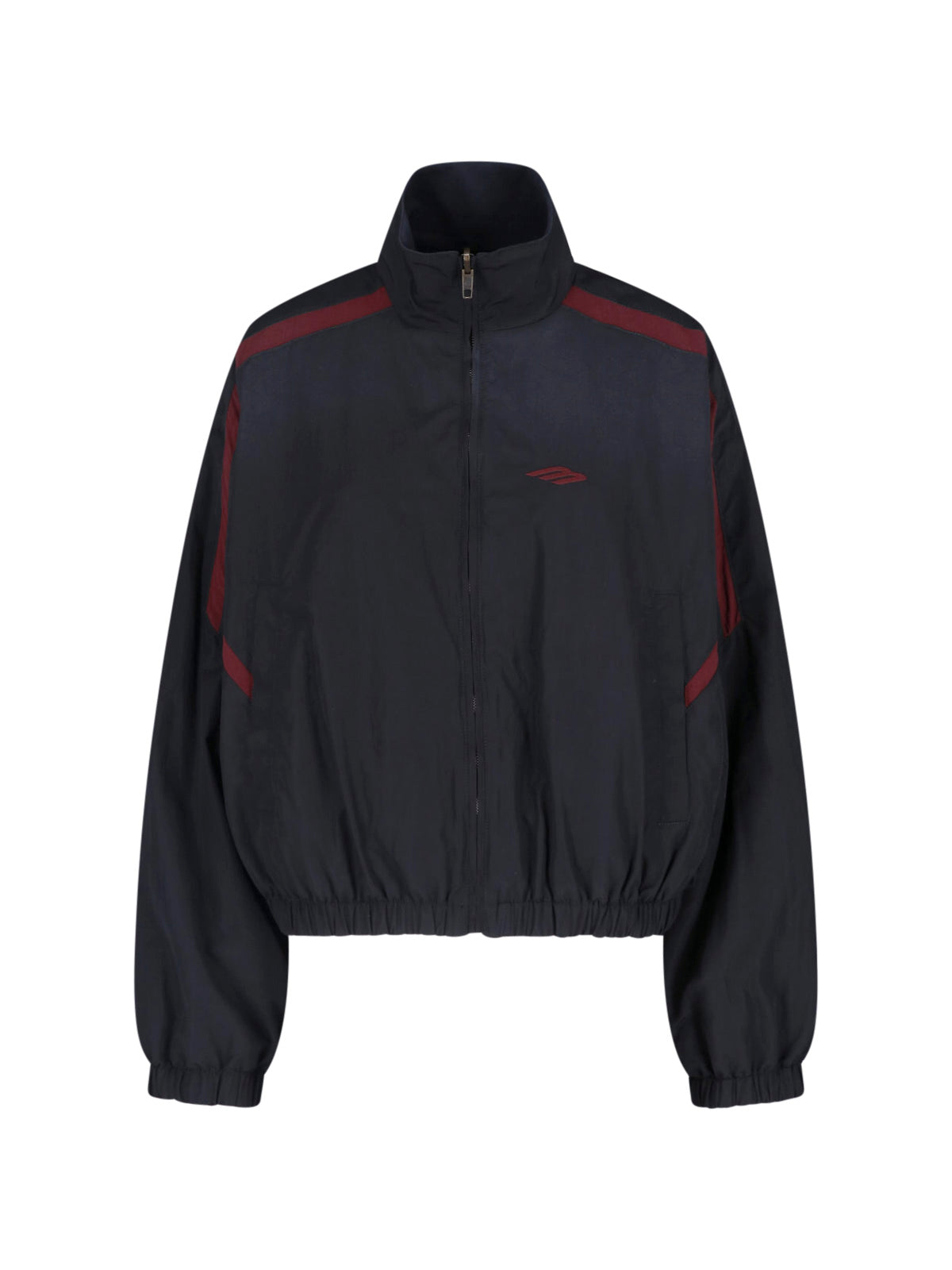 Black High Collar Sporty Jacket