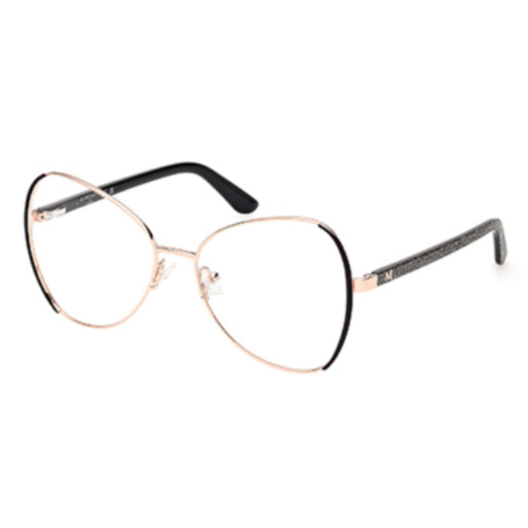 Gm50015 56005 Large Rounded Metal Frame Eyeglasses with Textured Finish