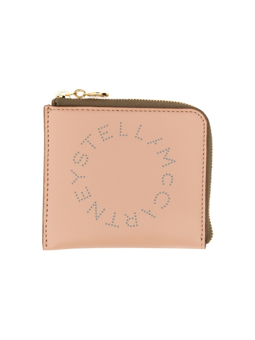 Compact Zipped Wallet With Front Logo Detail
