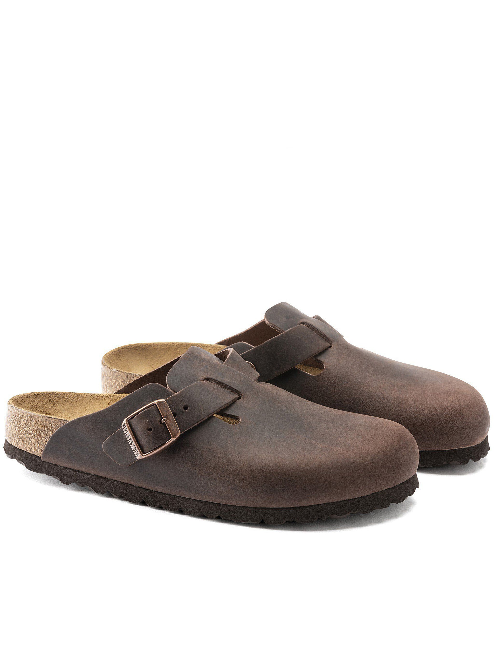 Boston Matte Brown Leather Clogs