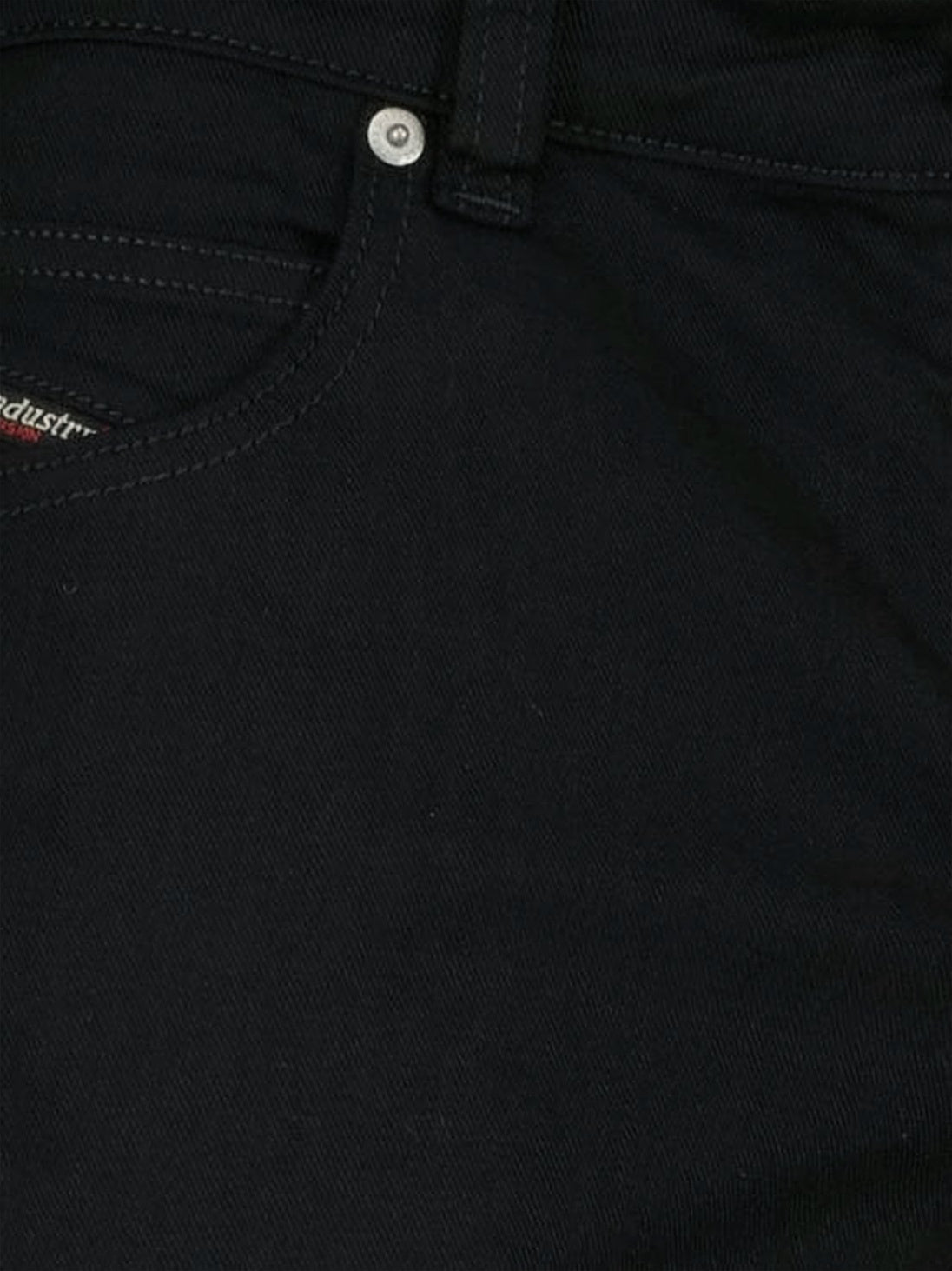 Straight-Leg Black Denim Pants