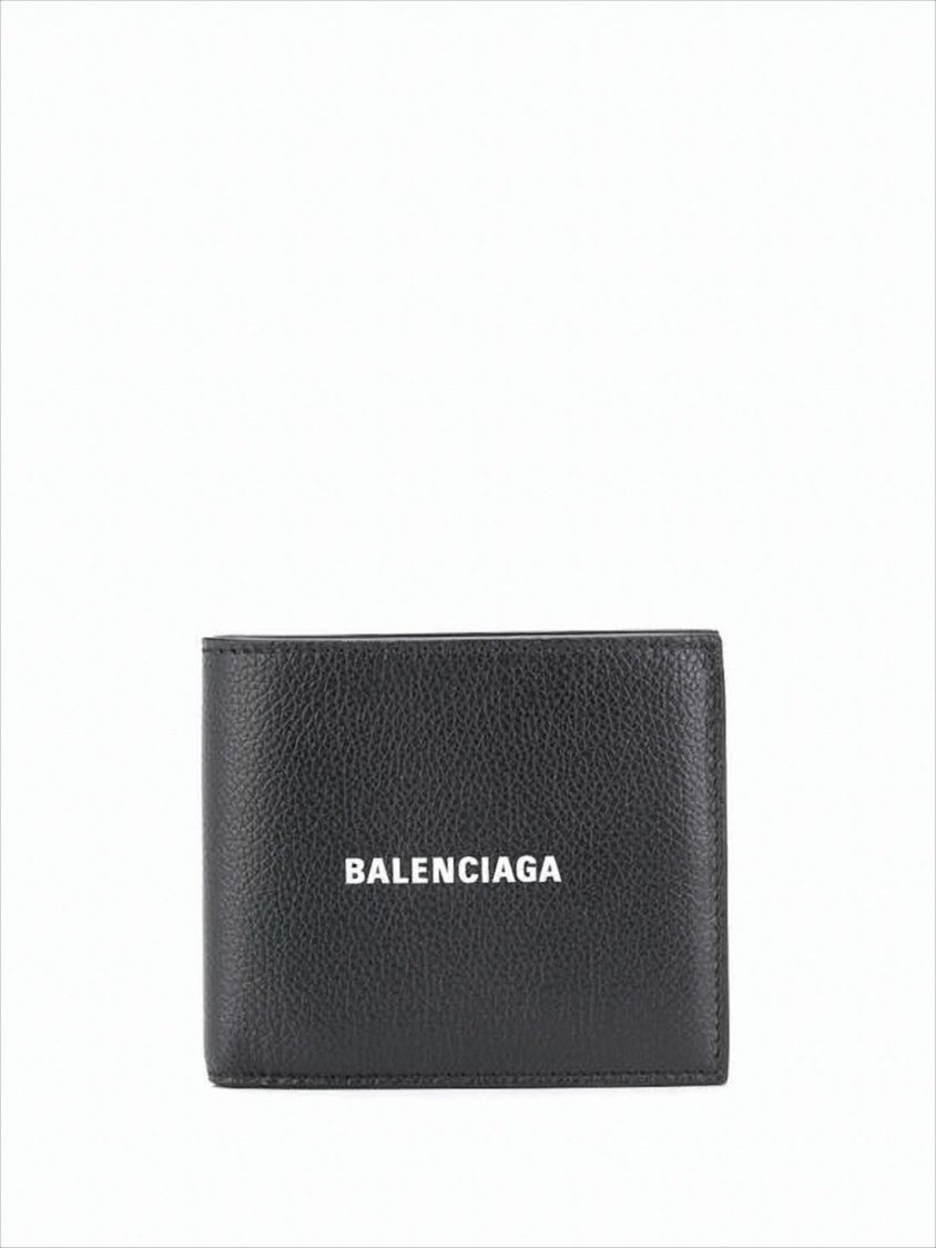 Textured Leather Bifold Wallet with Prominent Logo