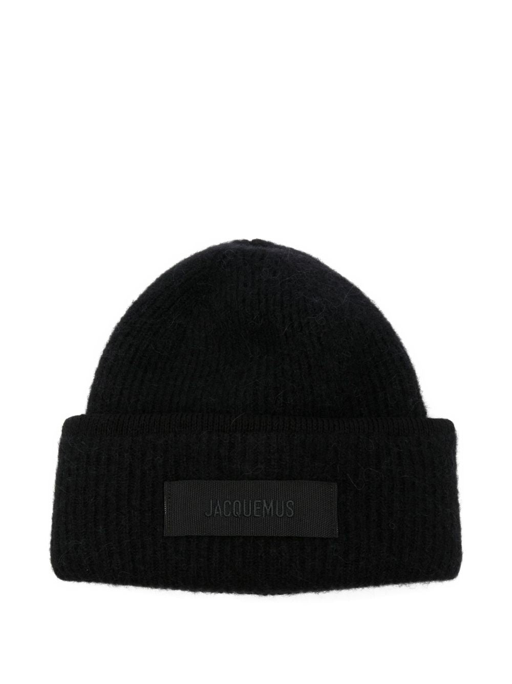 Round Crown Knit Hat with Turn-up Brim