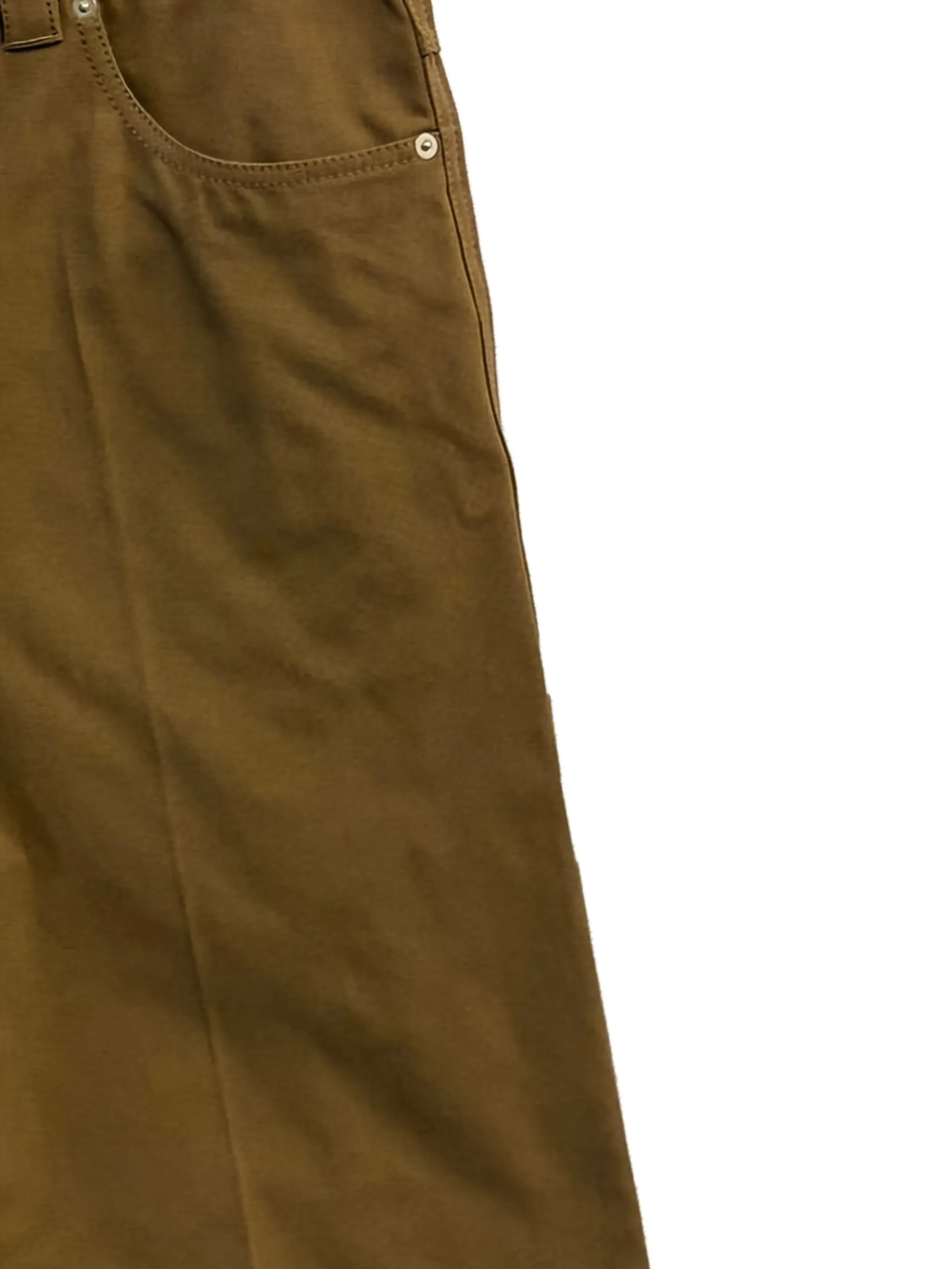 Brown Mid-Length Flap Pocket Shorts
