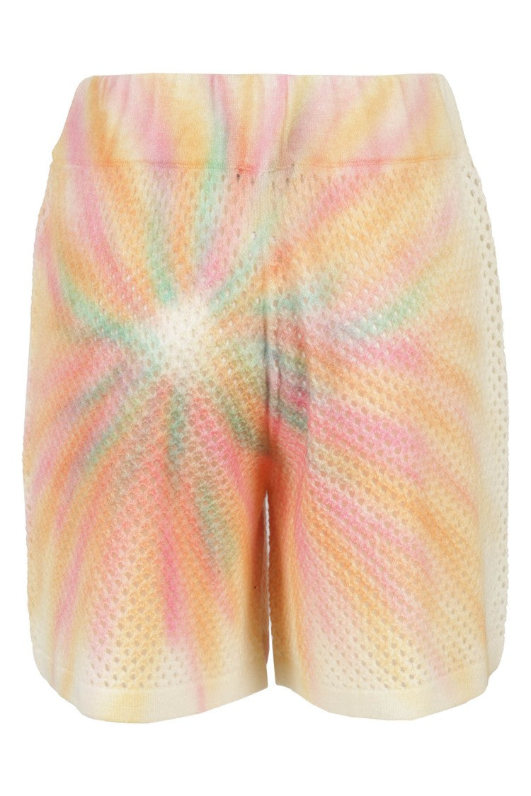 Handmade Cashmere Kai Shorts With Unique Perforated Knit