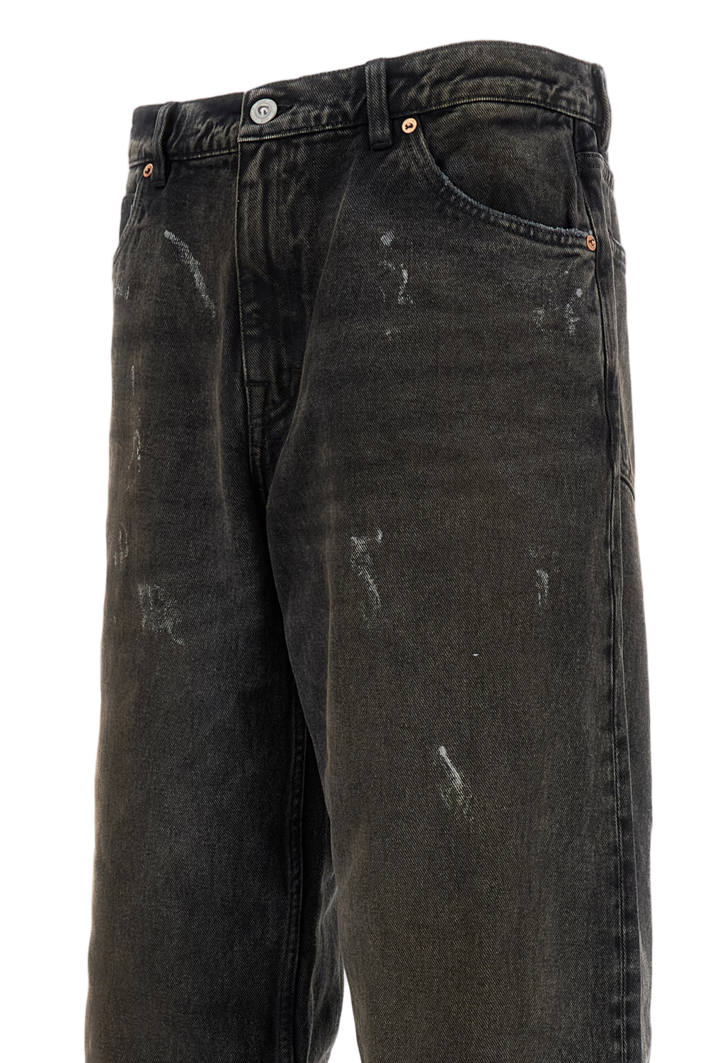 Black Straight-Leg Jeans