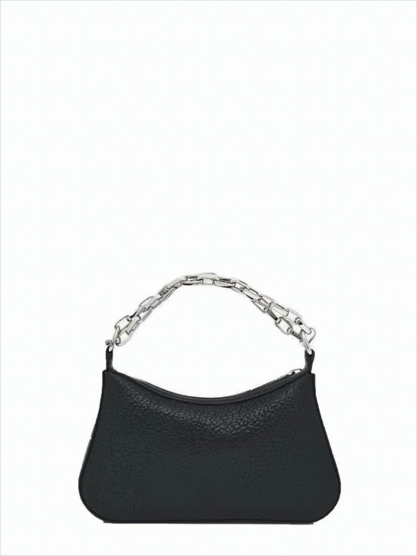 Textured Calf Leather Shoulder Bag