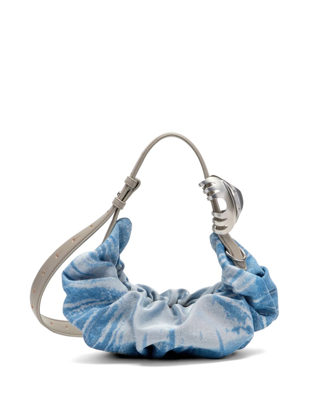 Ruched Silk And Nylon Bag